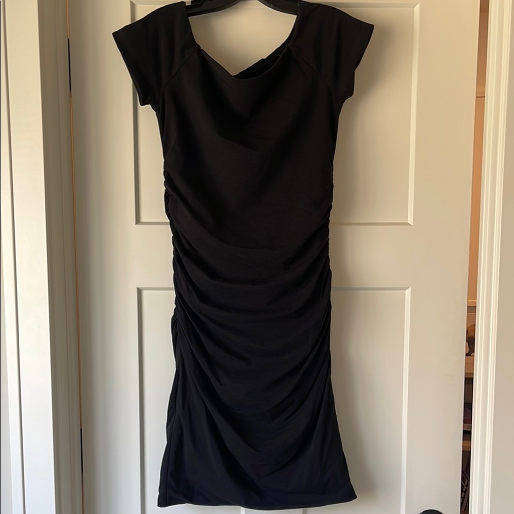 BODEN Ruched Bodicon Dress LBD NWOT